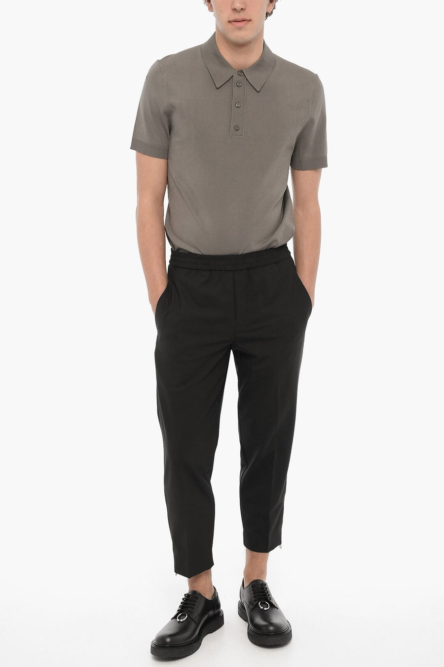 Neil Barrett 3500~Slim Fit Pants with Ankle Zip, view 5