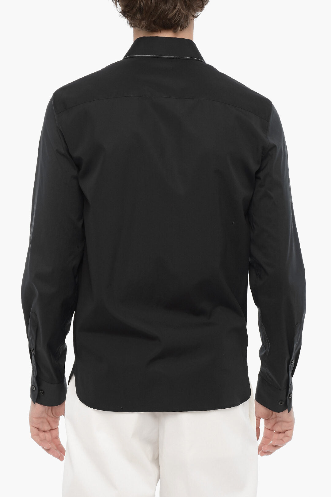 Neil Barrett 3500~Slim-Fit Shirt CUT OUT BOLT with Hidden Button Placket