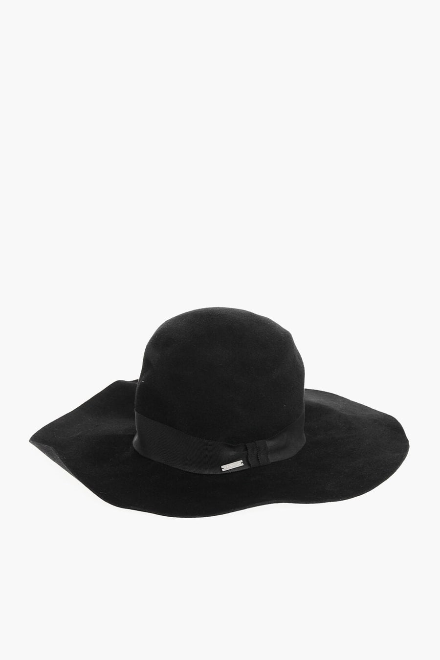 Dsquared2 3500~Solid-Color Felt Floppy Hat with Silver Logo