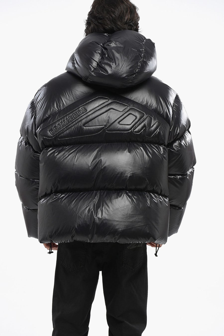 Dsquared2 3500~Solid-Color Puffer Jacket with Hood, view 2