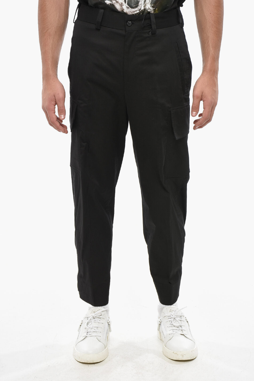Neil Barrett 3500~Stretch Cotton Loose-Fit Cargo Trousers