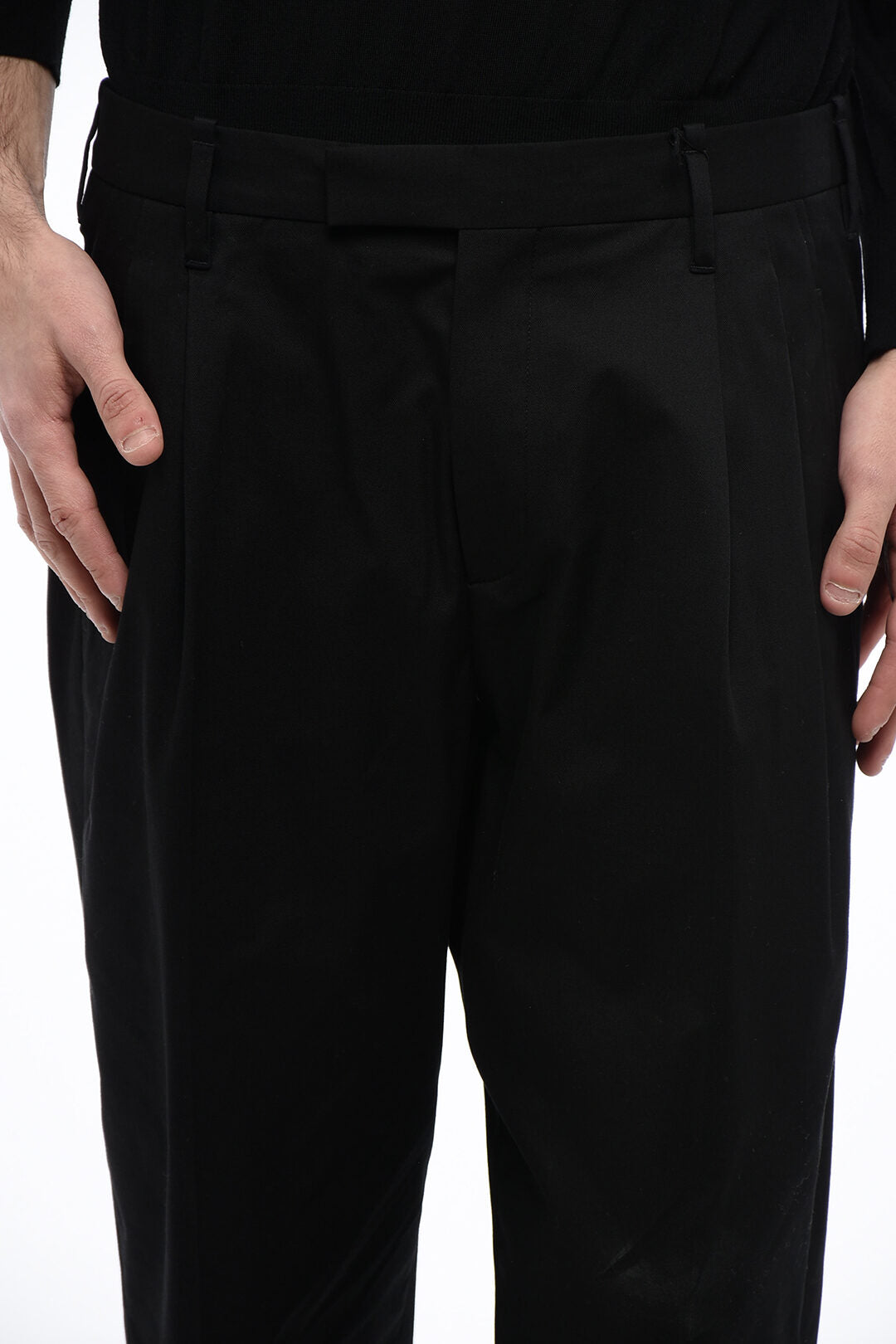 Neil Barrett 3500~Stretch Cotton Two-Pleat Trousers MICK, view 2