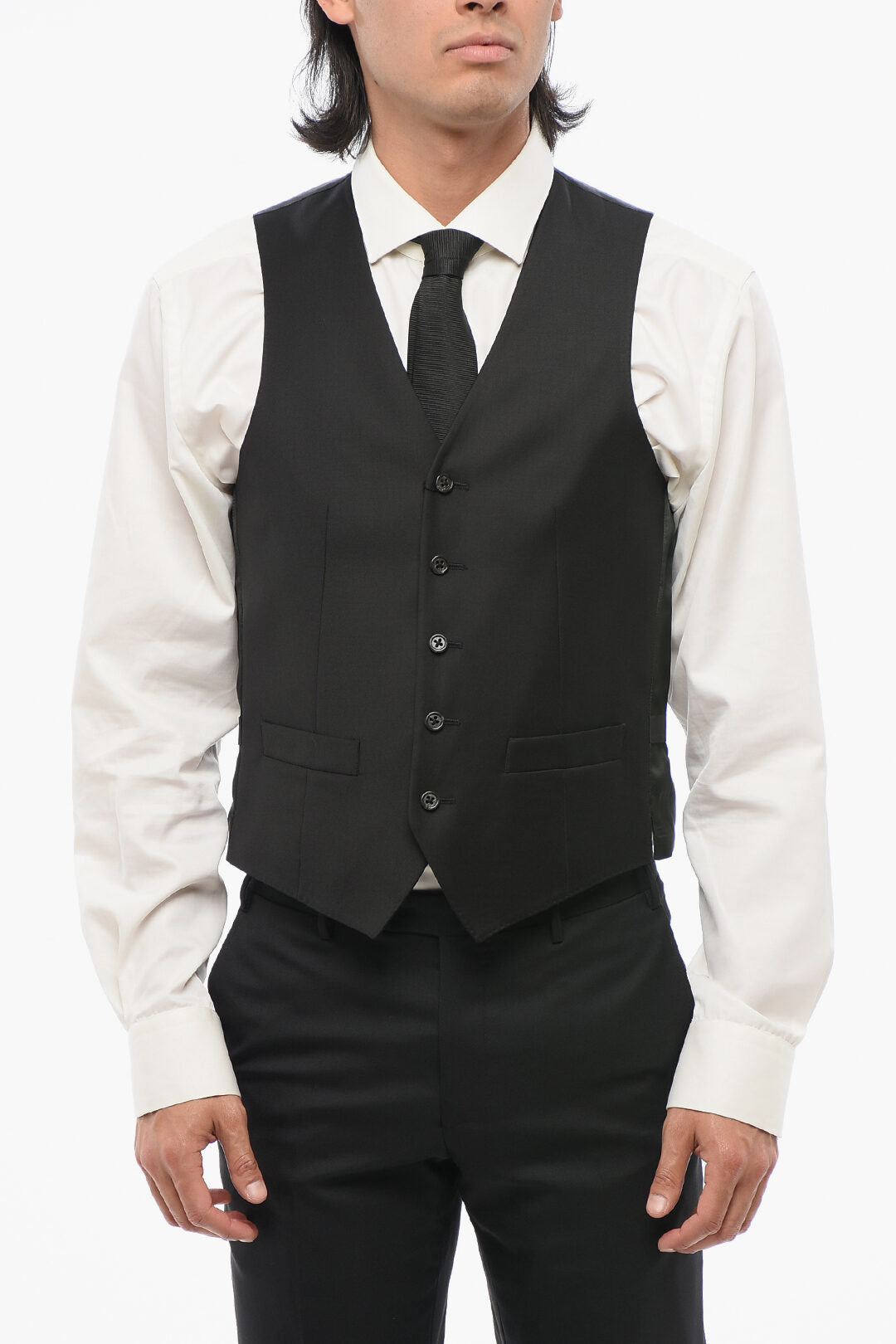 Corneliani 3500~TREND 5-Button Wool Waistcoat