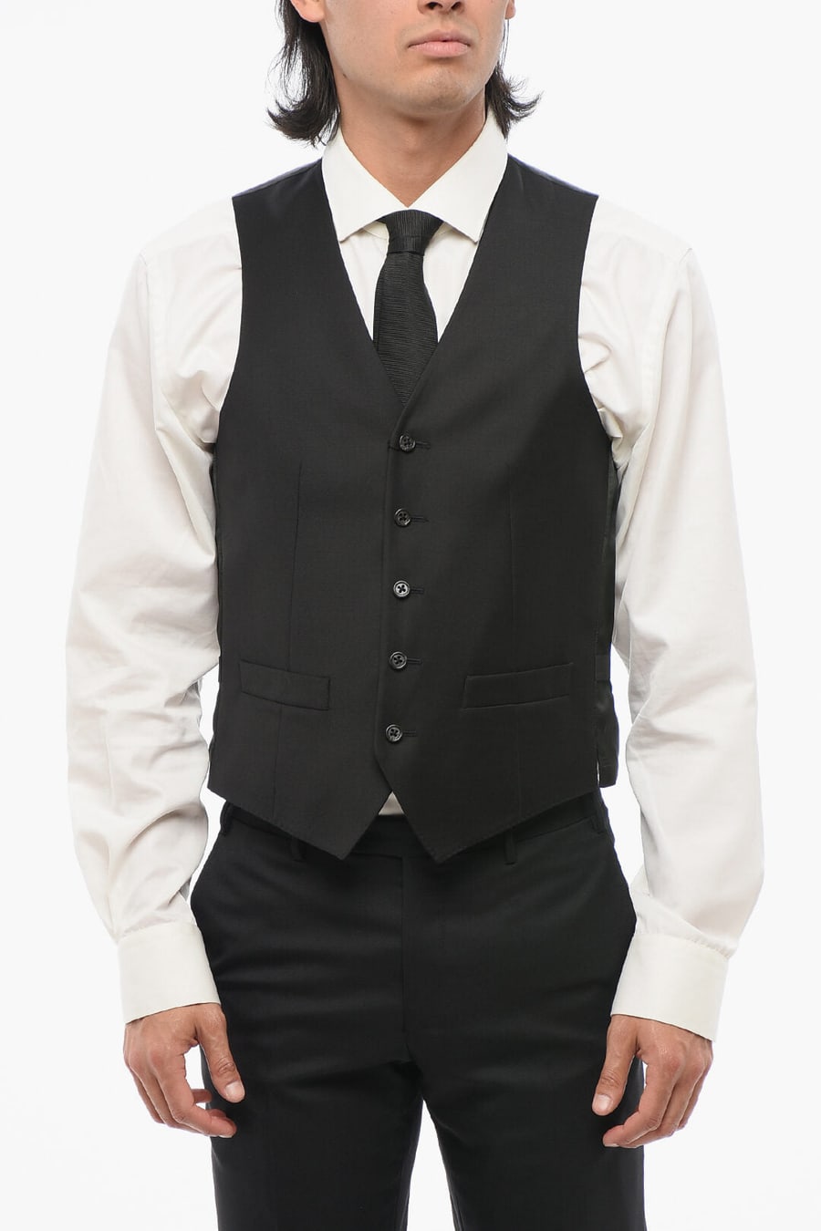Corneliani 3500~TREND 5-Button Wool Waistcoat