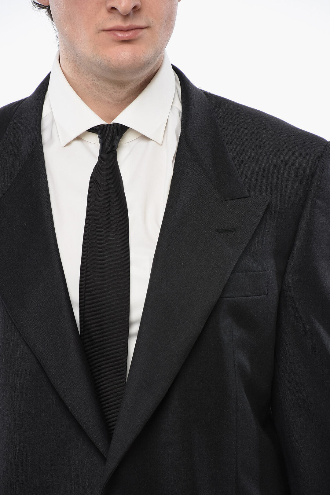 Corneliani 3500~Virgin Wool Blazer CERIMONIA MASTER with Peak Lapel, view 2
