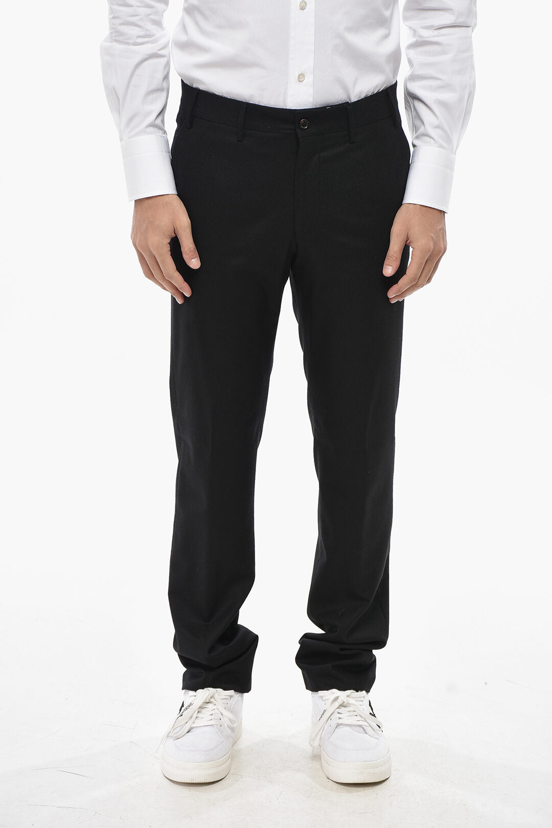 Corneliani 3500~Virgin Wool Blend Trousers SPORTSWEAR with Belt Loops