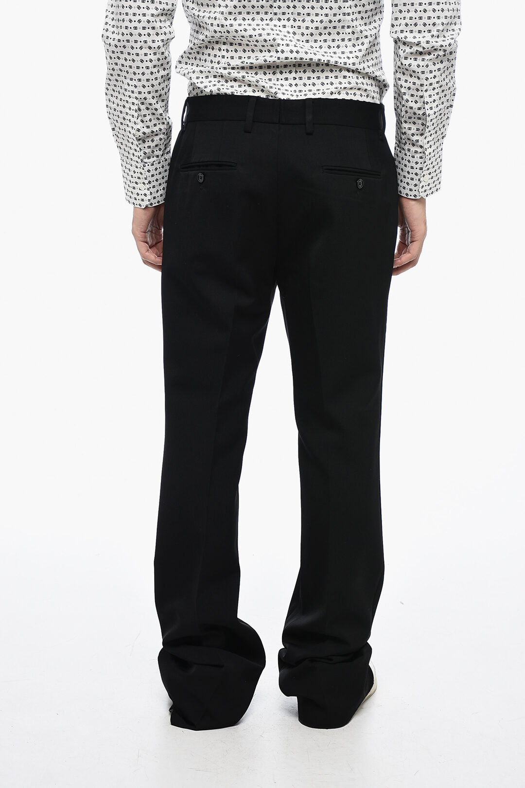 Dolce & Gabbana 3500~Virgin Wool Flared-Fit Trousers, view 2