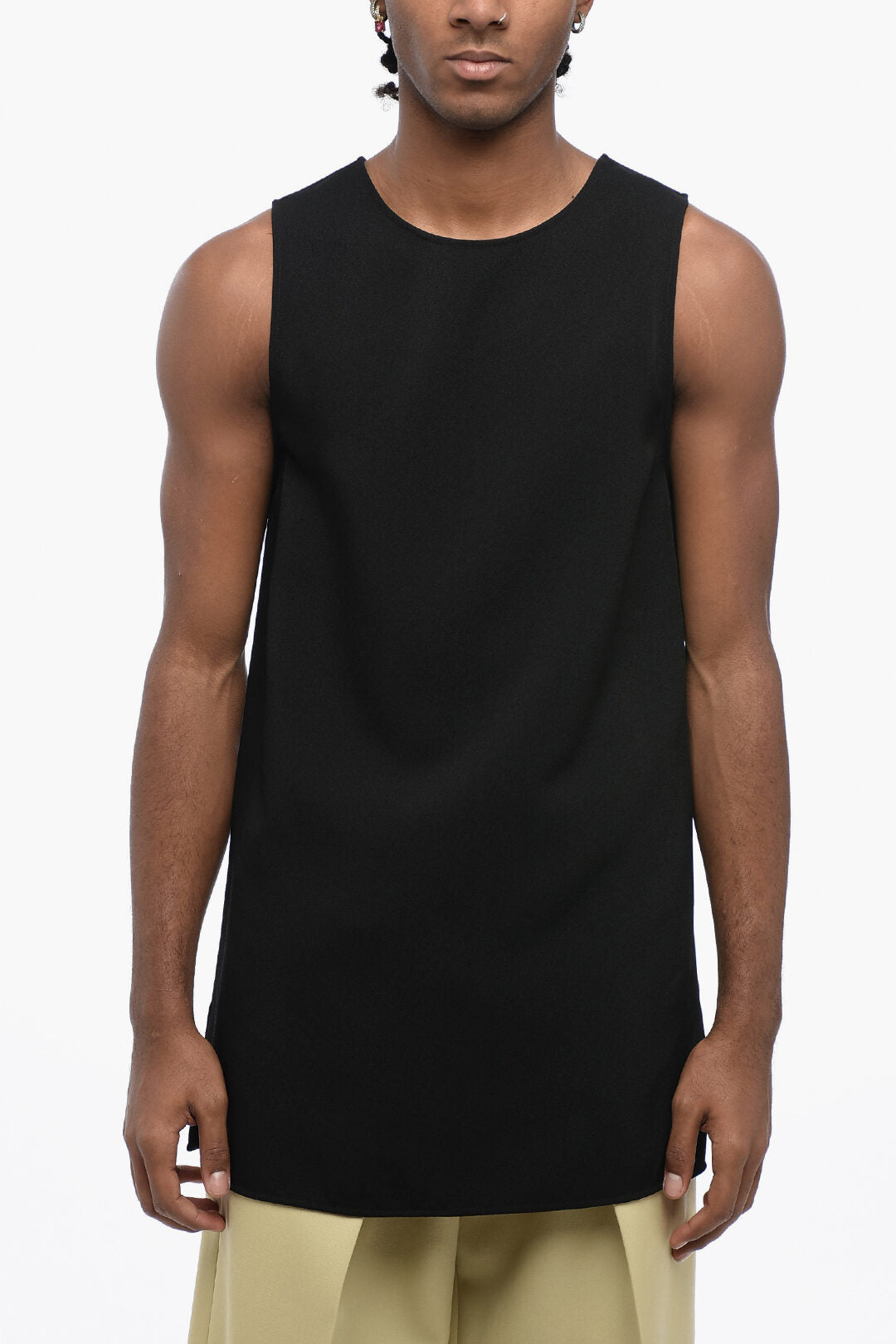 Jil Sander 3500~Viscose Tank Top with Back Zip