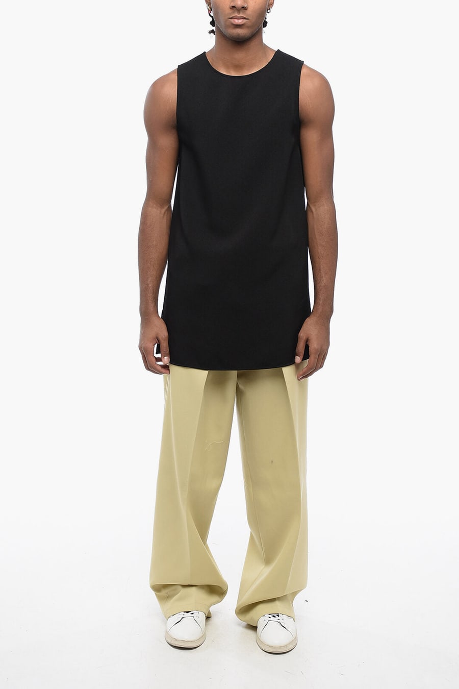 Jil Sander 3500~Viscose Tank Top with Back Zip, view 4