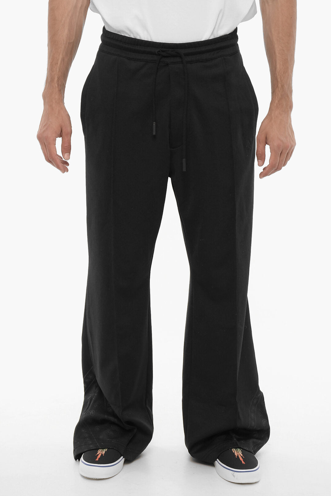 Marcelo Burlon 3500~Wide-Leg Track Pants with Elastic Waist