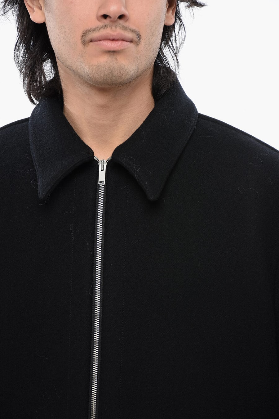 Jil Sander 3500~Wool Coat With Zip Closure, view 3
