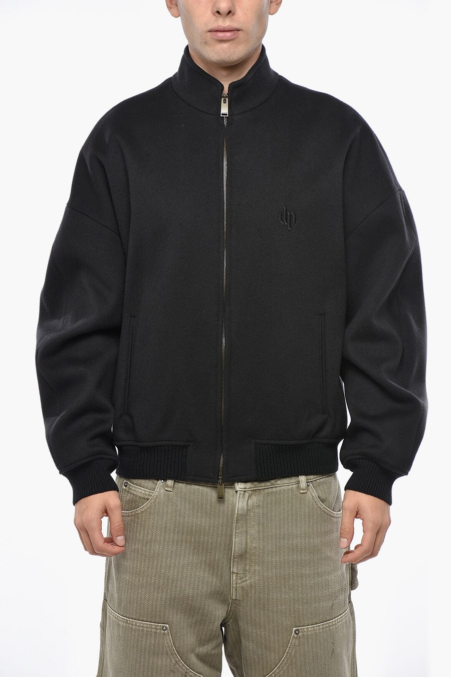 Darkpark 3500~Wool-Blend Bomber LODEN with Embroidered Monogram