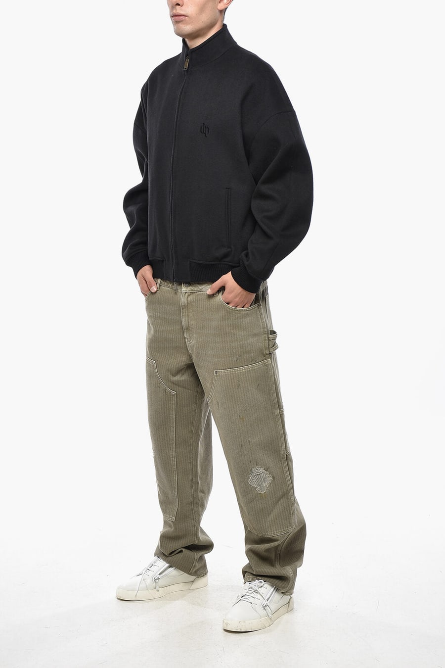 Darkpark 3500~Wool-Blend Bomber LODEN with Embroidered Monogram, view 4