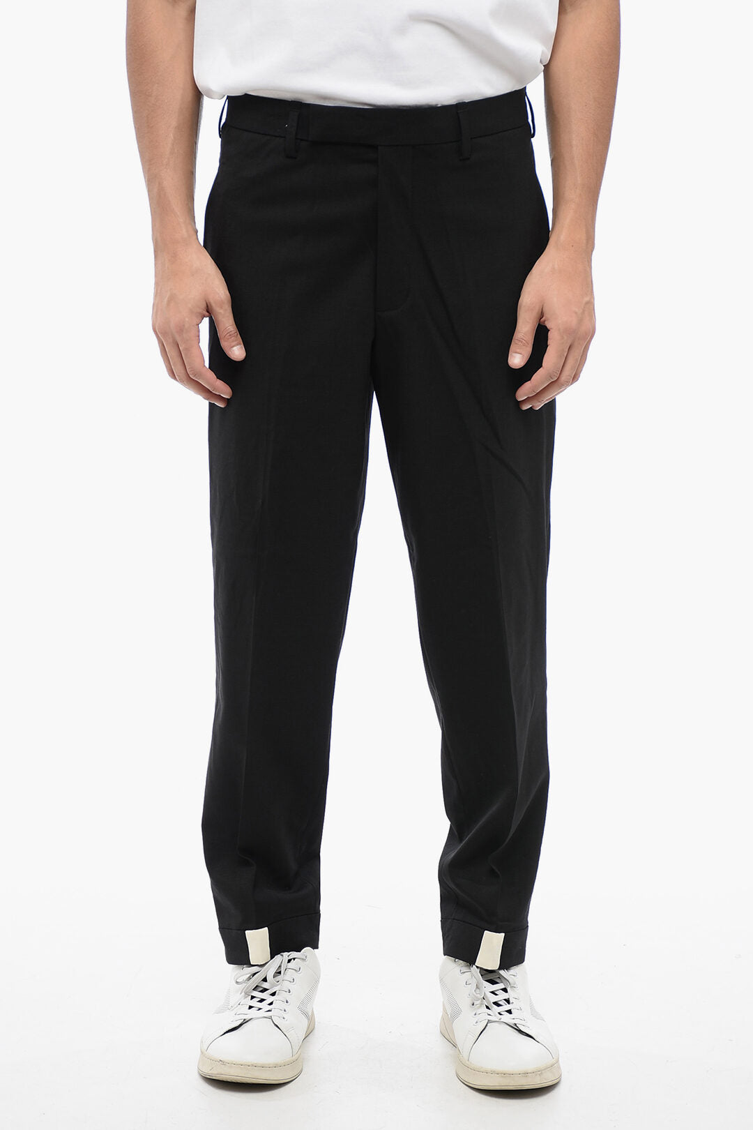 Neil Barrett 3500~Wool-Blend Low-Rise Pants PRIEST COLLAR