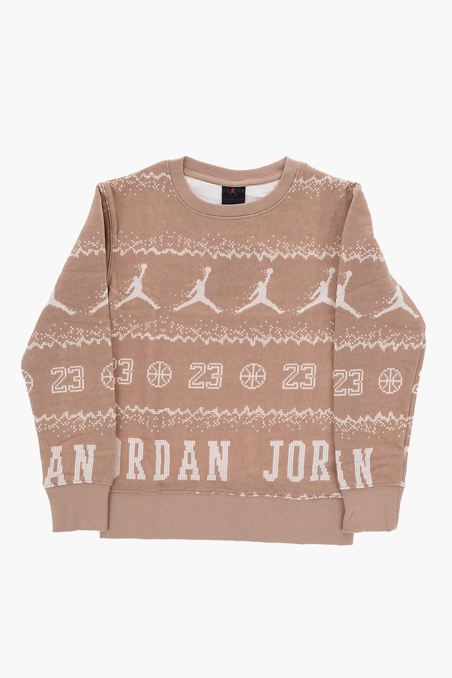 Nike KIDS 0405~AIR JORDAN Crewneck Sweatshirt HOLIDAY Printed