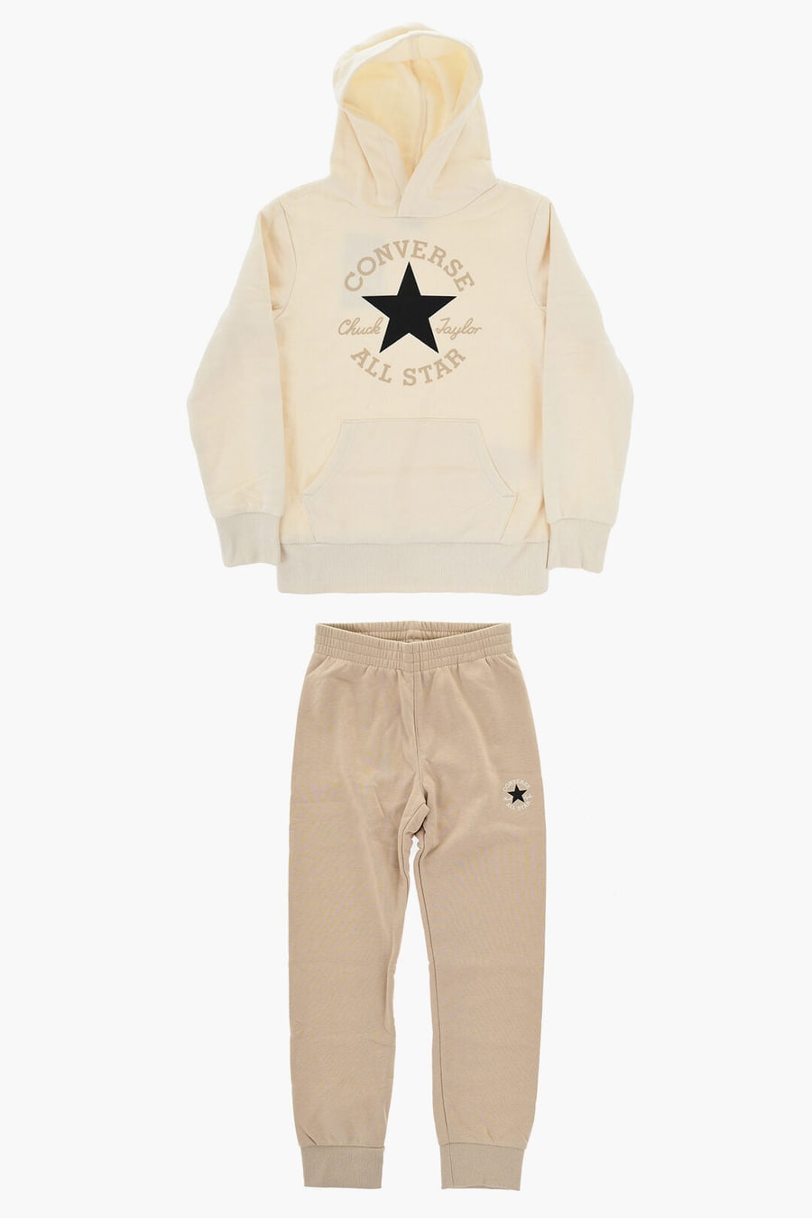 Converse KIDS 0405~ALL STAR CHUCK TAYLOR Hoodie and Joggers Set DISSECTED Cotton-Fleece