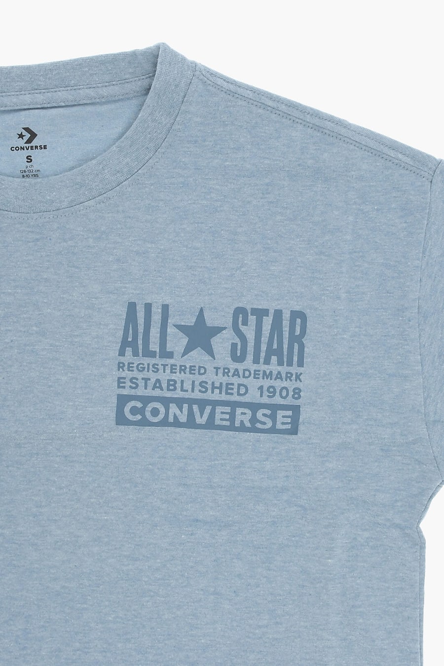Converse KIDS 0405~ALL STAR Crew Neck T-Shirt with Printed Logo, view 2