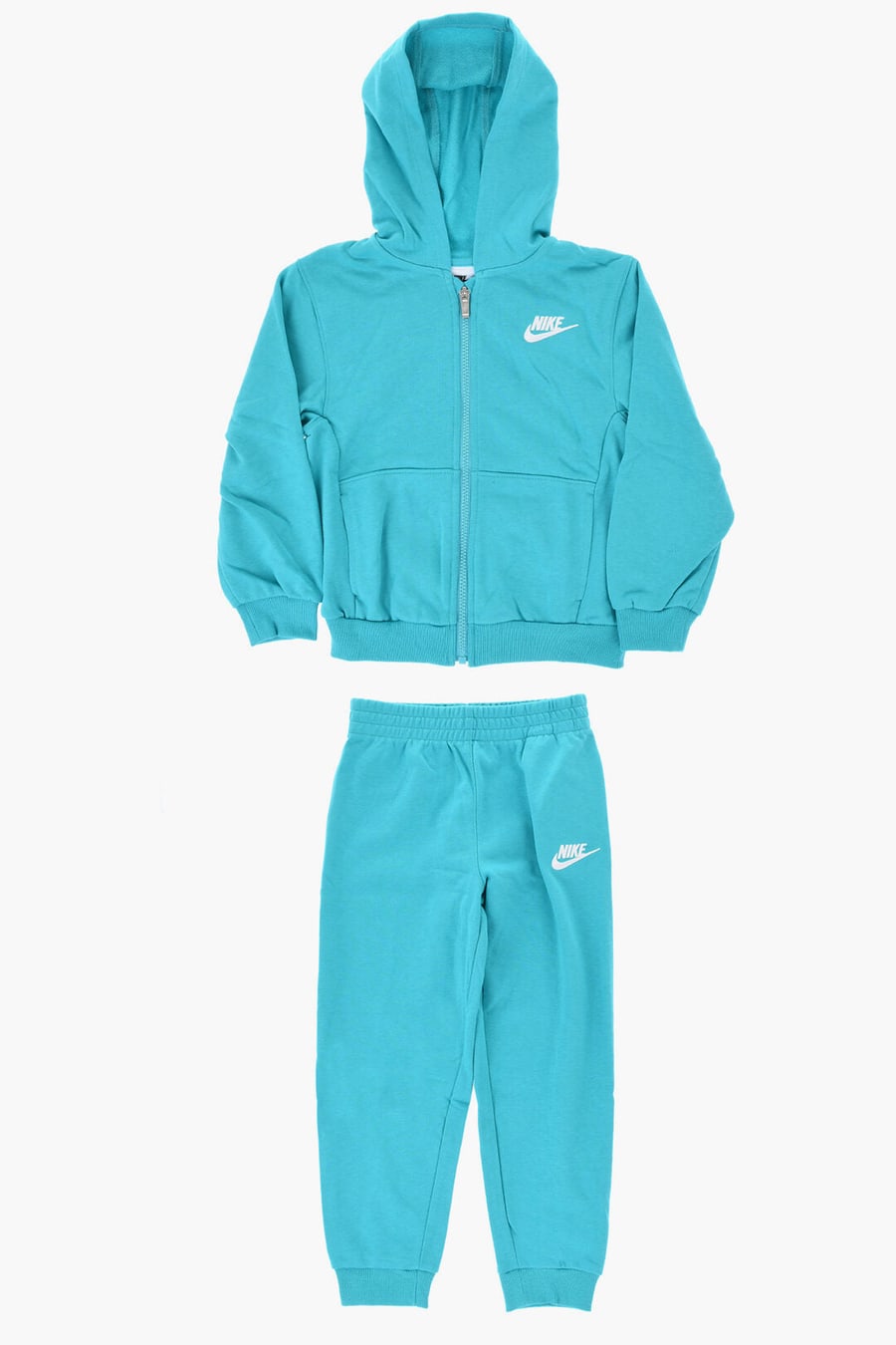 Nike KIDS 0405~Set Hoodie and Joggers in Solid Color with Embroidered Logo