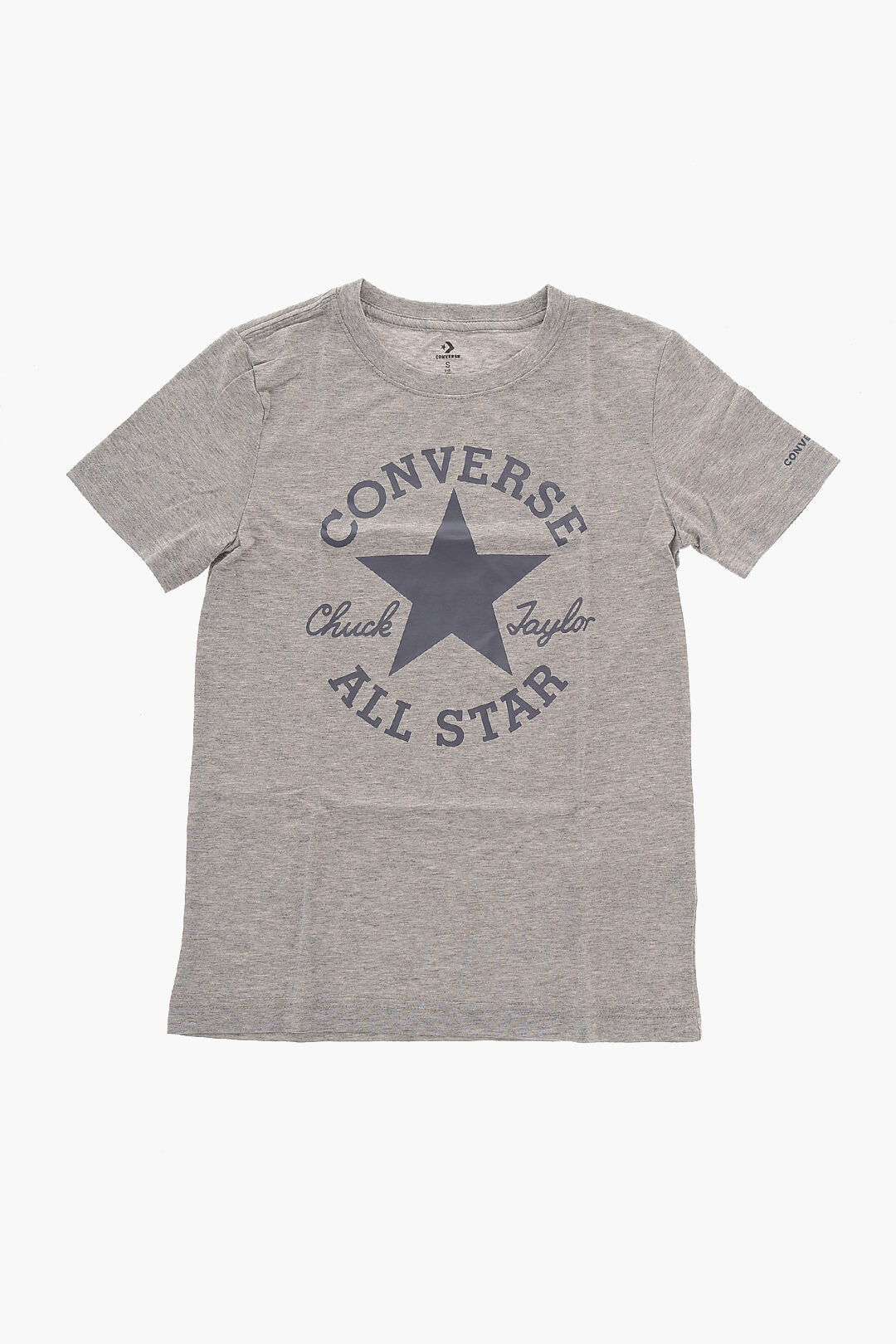 Converse KIDS 0470~ALL STAR CHUCK TAYLOR Crew Neck T-Shirt with Printed Logo