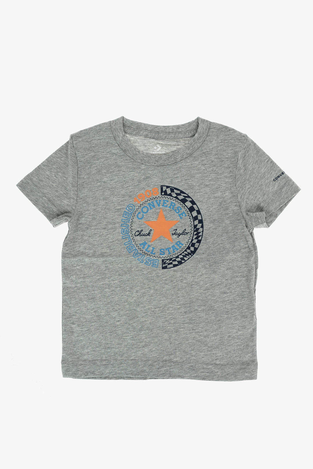 Converse KIDS 0470~ALL STAR CHUCK TAYLOR Crewneck T-Shirt With Front Print