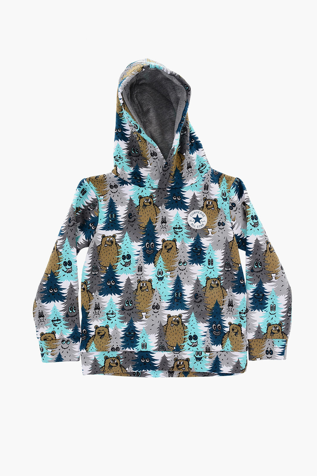 Converse KIDS 0470~ALL STAR CHUCK TAYLOR Set All-Over Printed Sweatshirt with Hood and Joggers, view 2