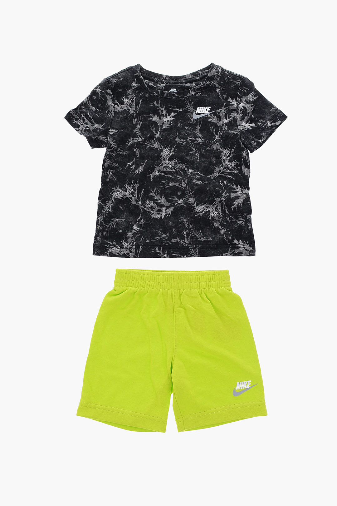 Nike KIDS 0470~Printed T-shirt and Fluorescent Shorts Set
