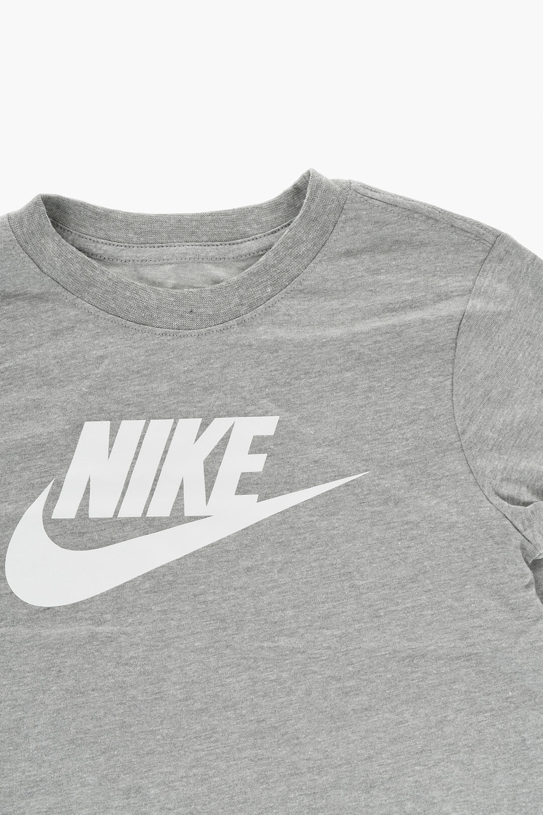 Nike KIDS 0470~Solid-Color T-Shirt and Shorts Set with Printed Logo