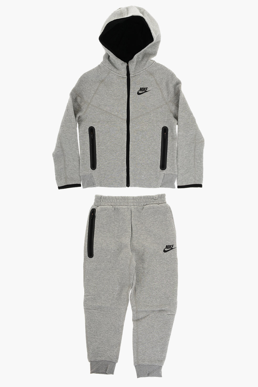 Nike KIDS 0470~Sweatshirt and Joggers Set in Solid Color with Contrast Details