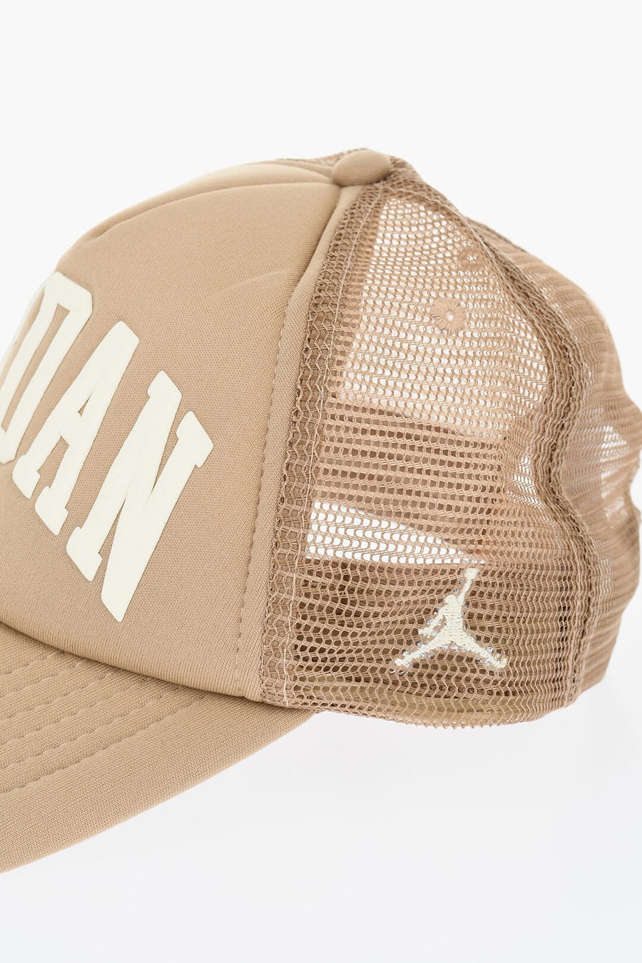 Nike KIDS 0500~AIR JORDAN Solid-Color Trucker Baseball Cap with Embossed Logo, view 3