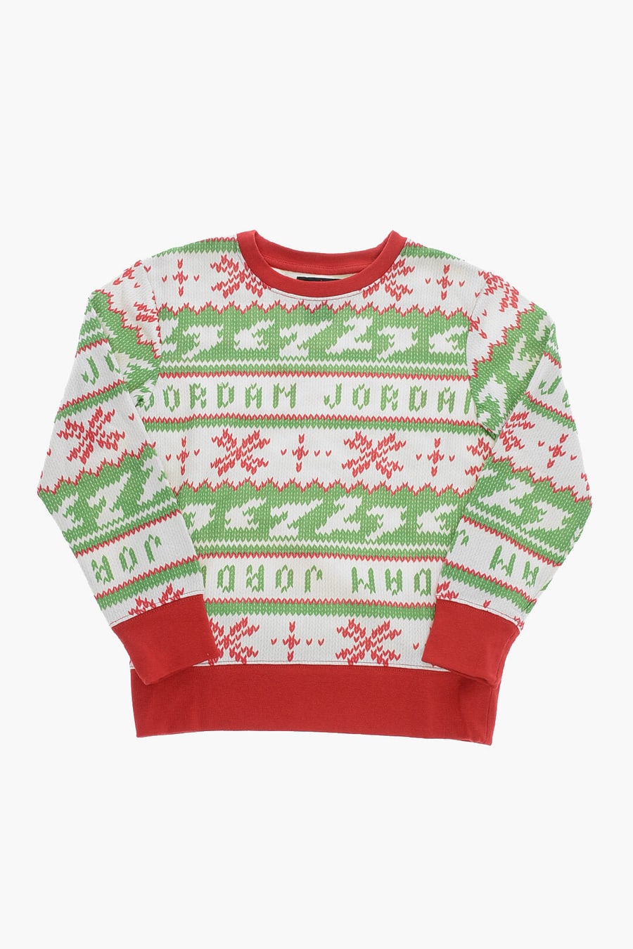 Nike KIDS 1250~AIR JORDAN Crewneck Sweatshirt JUMPMAN HOLIDAY in Cotton Fleece