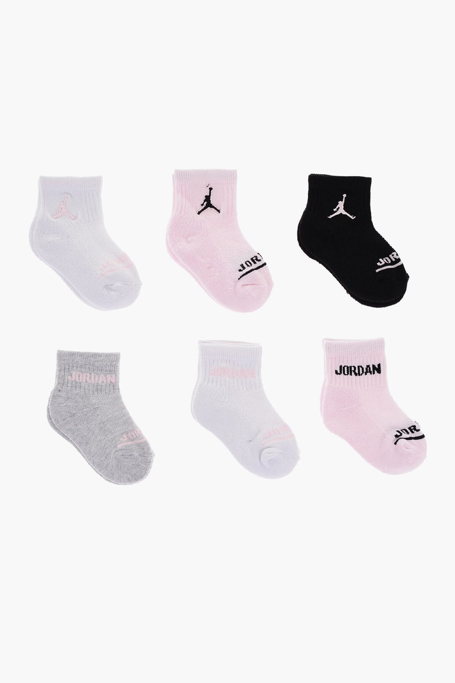 Nike KIDS 1250~AIR JORDAN Set of 6 Pairs of Socks with Embroidered Logo, view 4