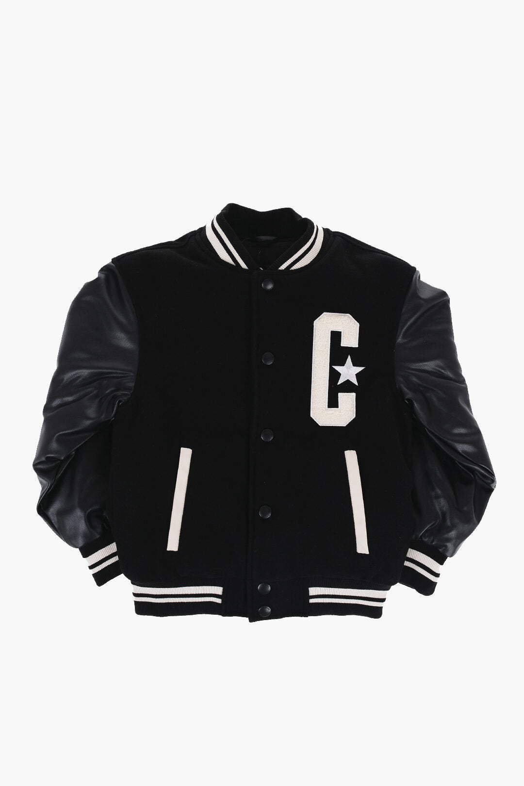 Converse KIDS 1500~Varsity Jacket With Vegan Leather Sleeves And Logo Buttons