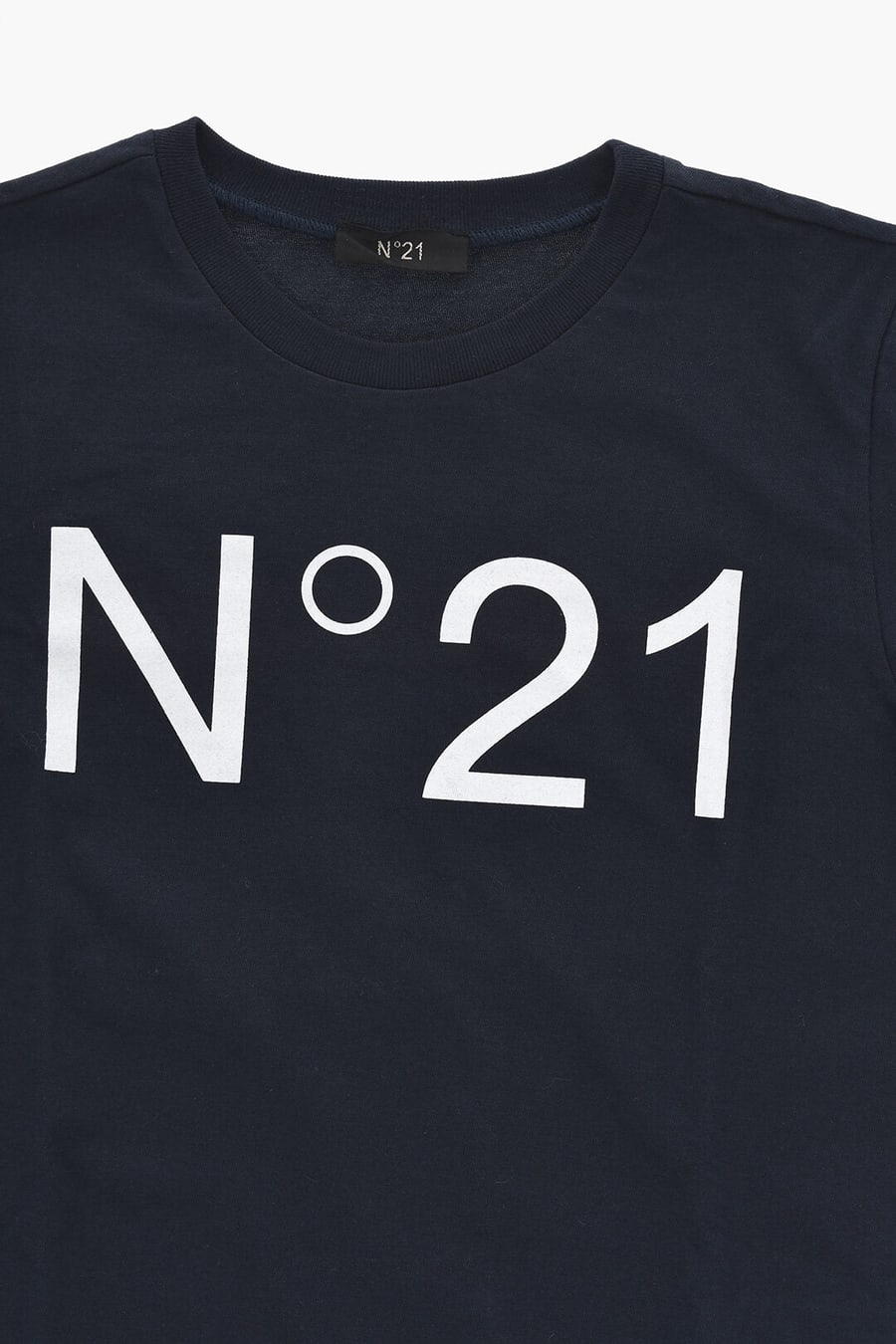 N.21 Kids 2405~Cotton Crewneck T-Shirt with Printed Logo, view 2