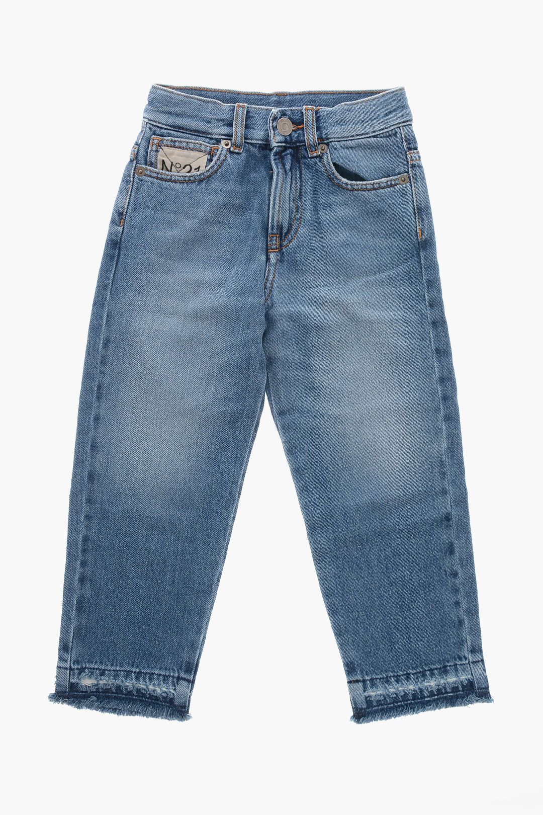 N.21 Kids 2405~Jeans Regular Fit with Raw Hem 13cm