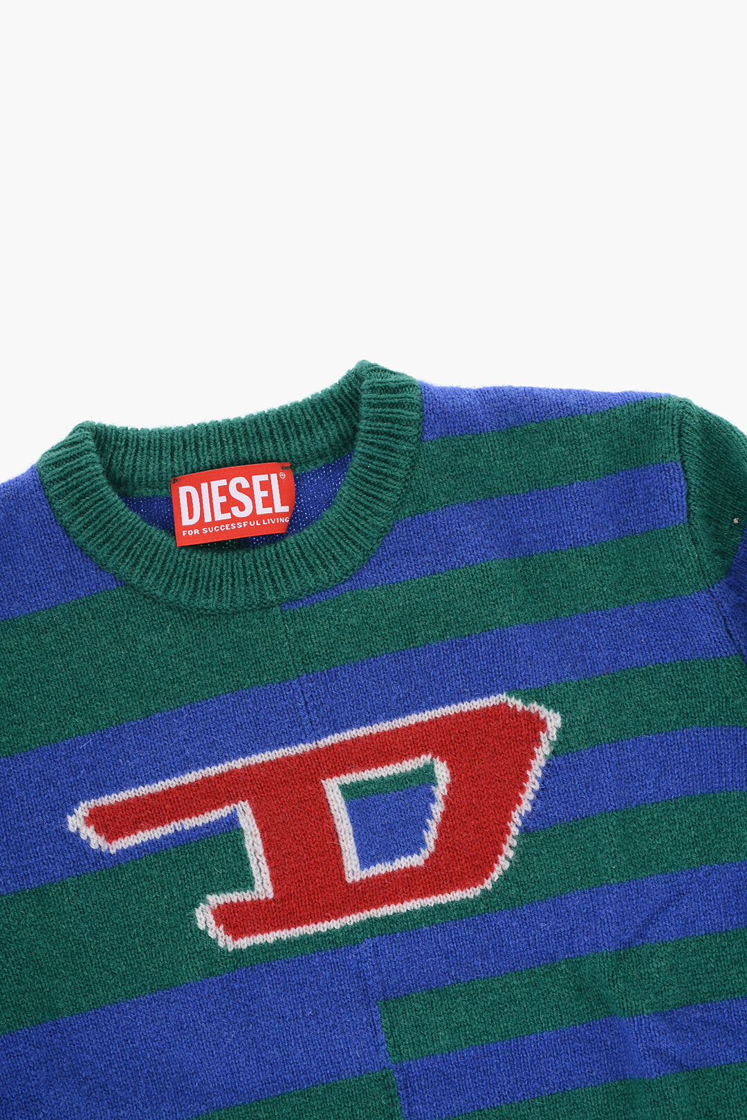 Diesel Kids 2405~Striped Wool-Blend Crewneck Sweater KEMPLY, view 2