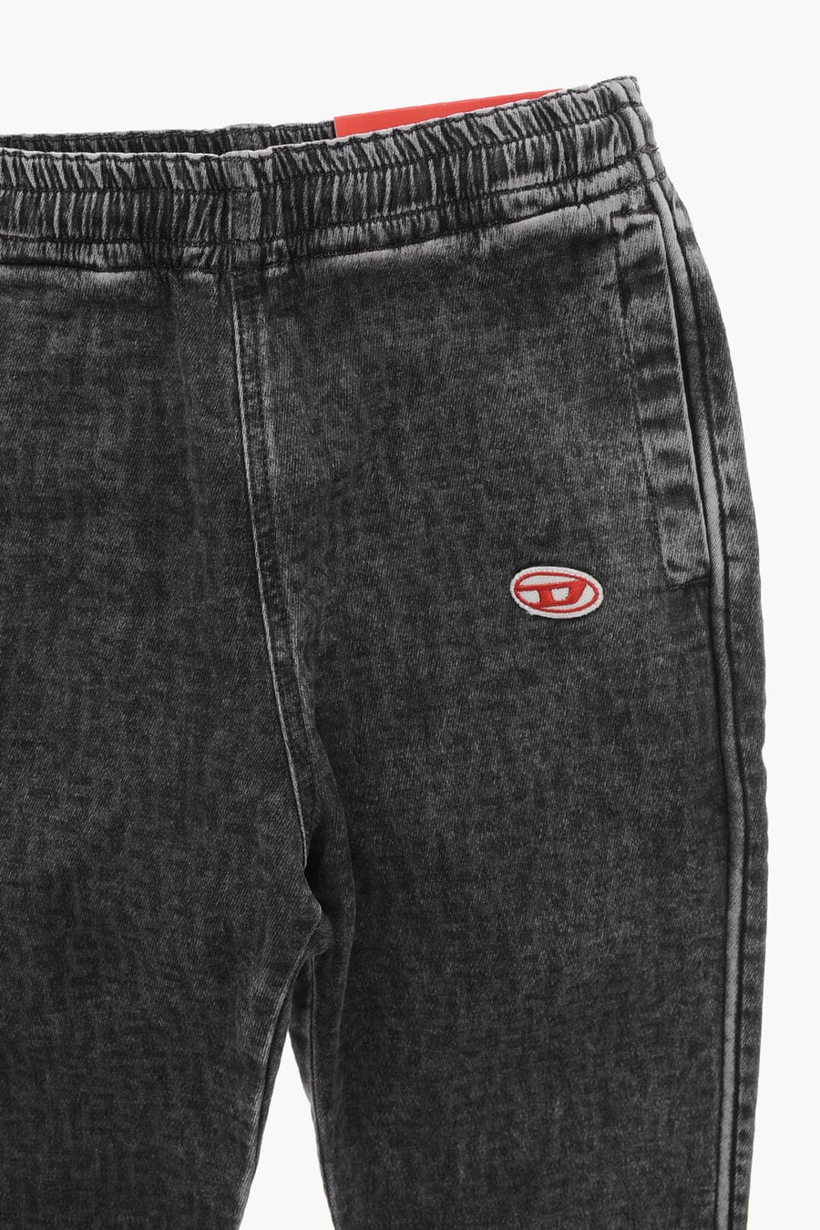 Diesel Kids 2470~TRACK DENIM Stone-Washed Jeans LAB with Elastic at Waist and Cuffs, view 2