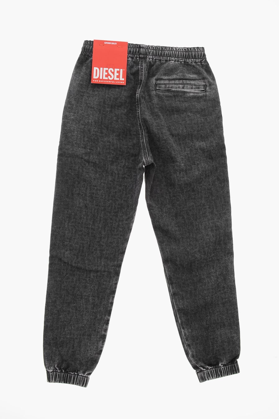 Diesel Kids 2470~TRACK DENIM Stone-Washed Jeans LAB with Elastic at Waist and Cuffs, view 3