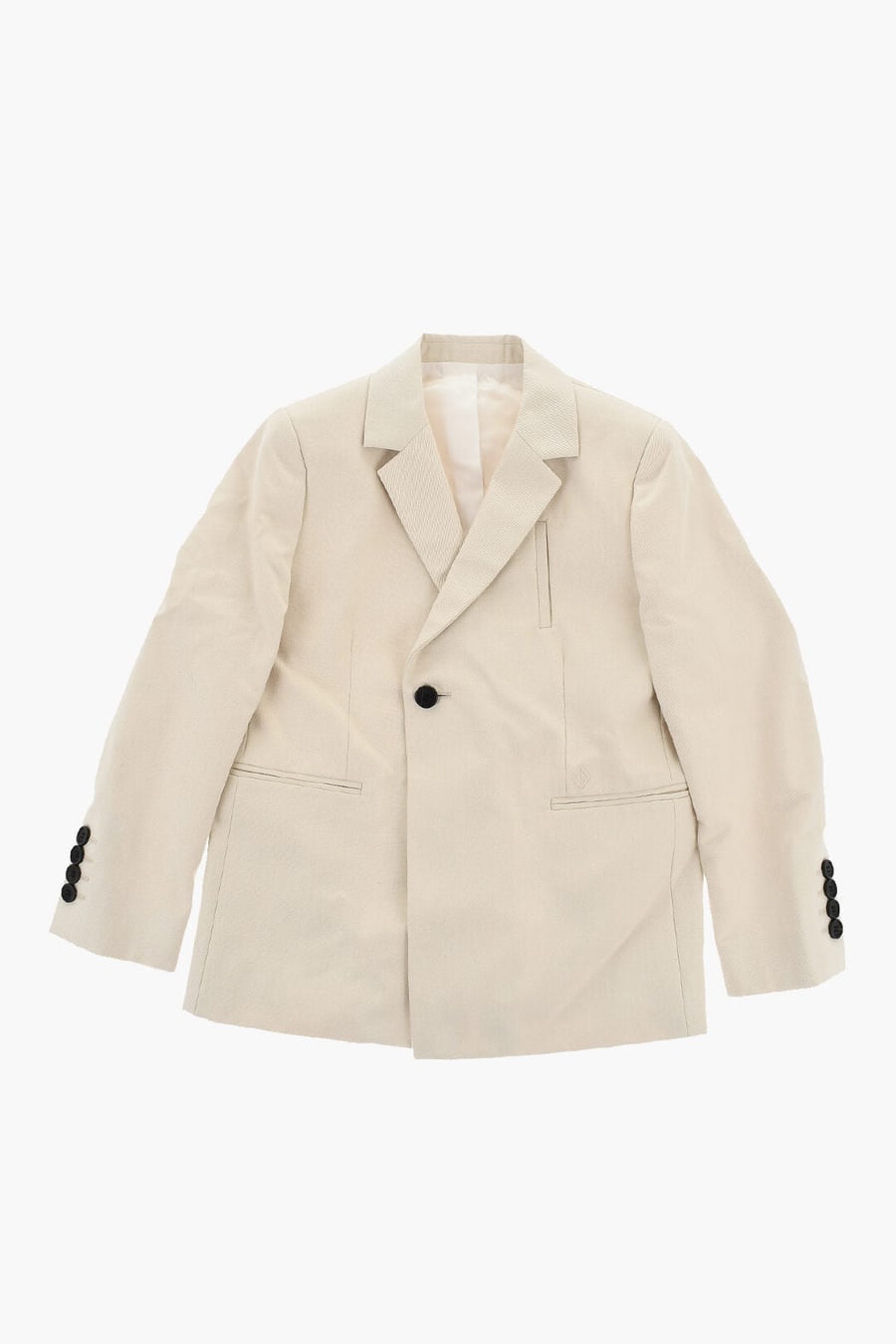 Dior Kids 2500~1-Button Cotton Twill Blazer with Side Chest Pocket