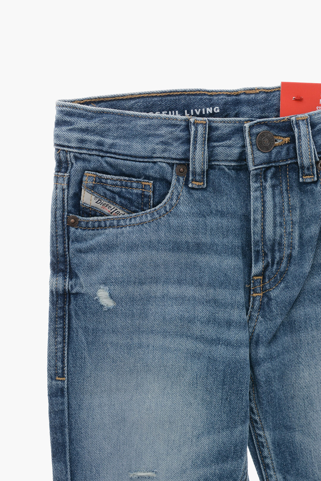 Diesel Kids 2750~Stone-Washed Denim Loose-Fit Jeans 2010 13cm, view 2
