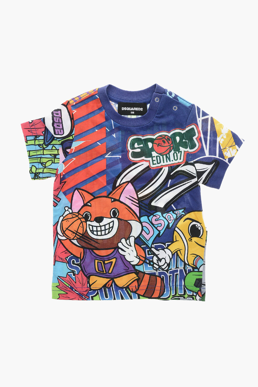 Dsquared2 Kids 3250~Cotton Crewneck T-Shirt GRAFFITI