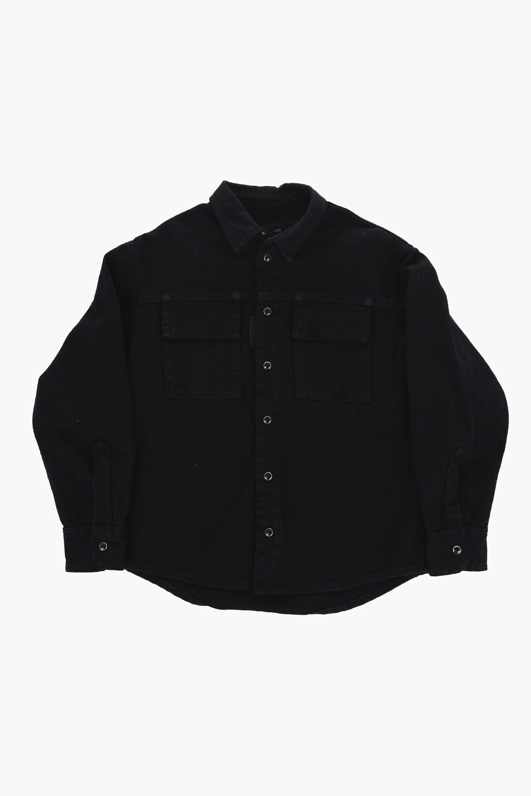 Dsquared2 Kids 3500~ICON Denim Shirt RELAX in Solid Color with Studs