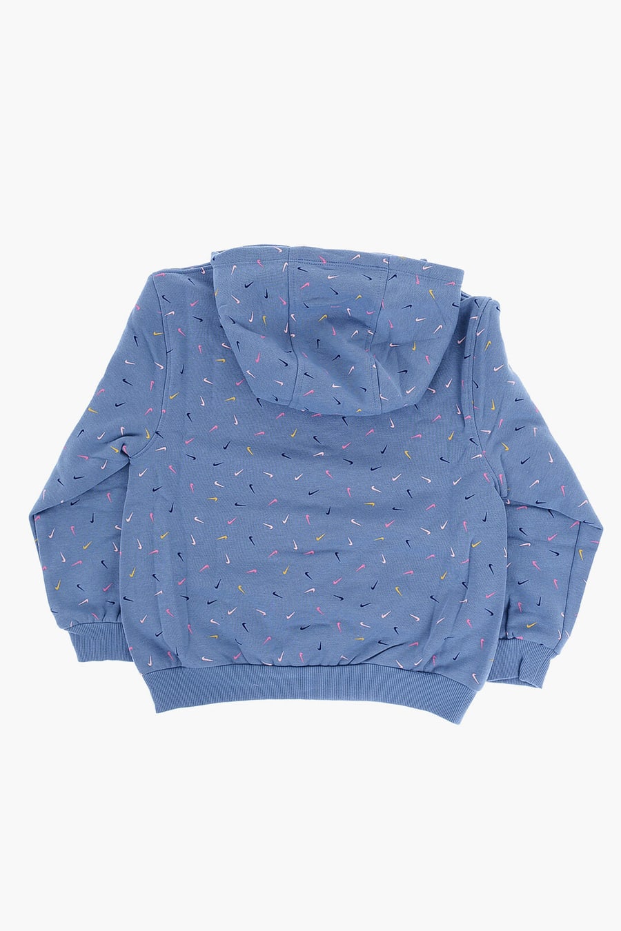 Nike KIDS 0405~Cotton Fleece Hoodie with All-Over Multicolor Logo, view 3