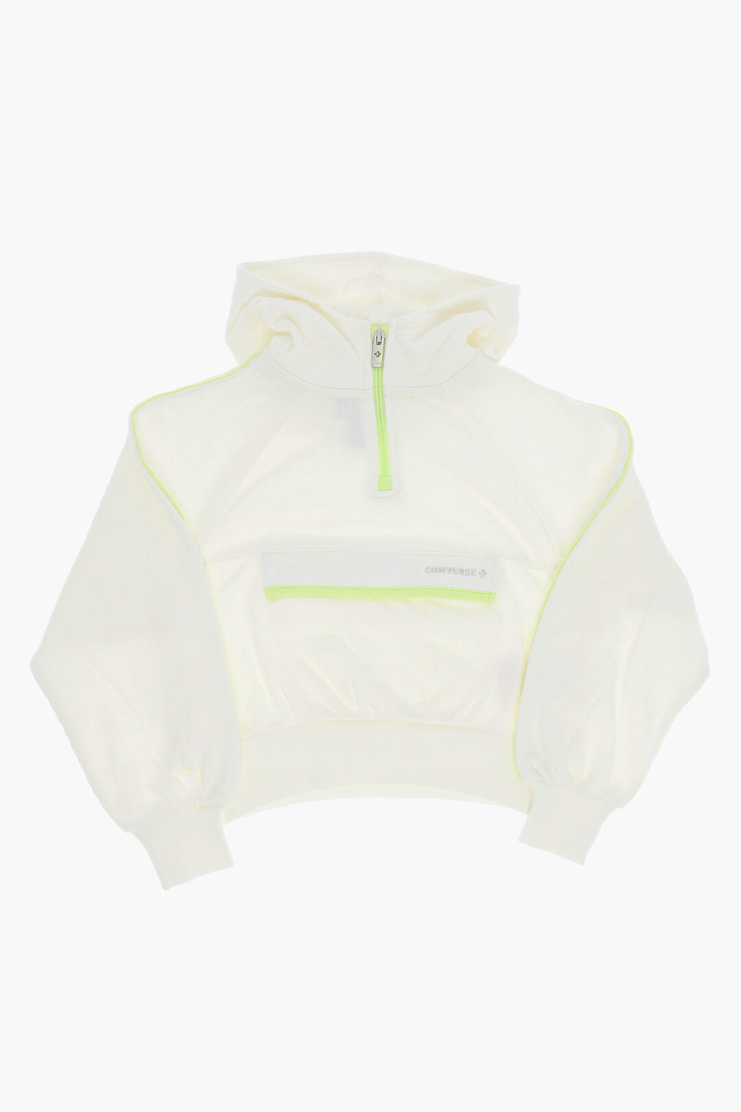 Converse KIDS 0405~Cotton-Blend Hooded Sweatshirt with Half-Zip