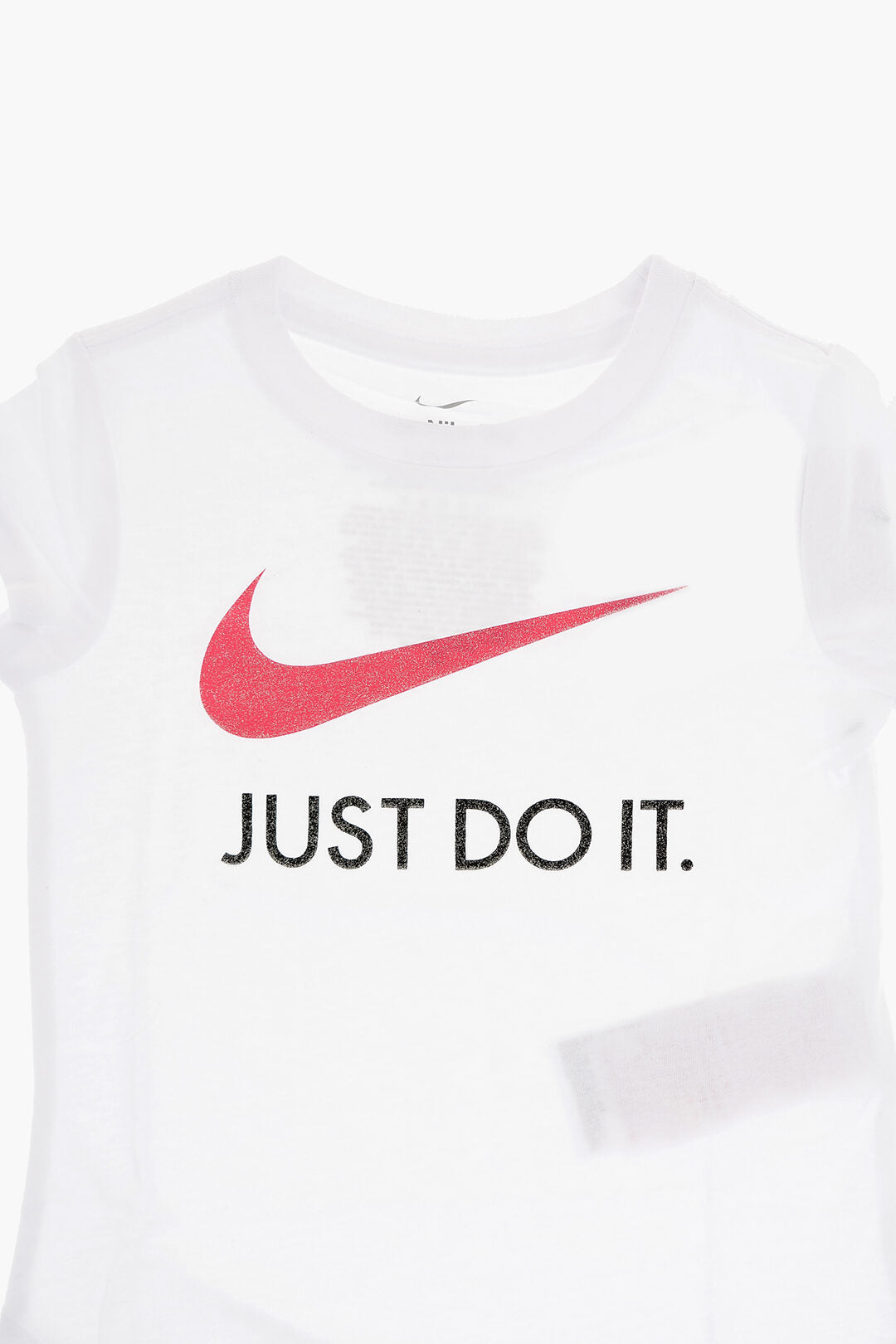 Nike KIDS 0405~Crewneck T-Shirt with Glitter Logo