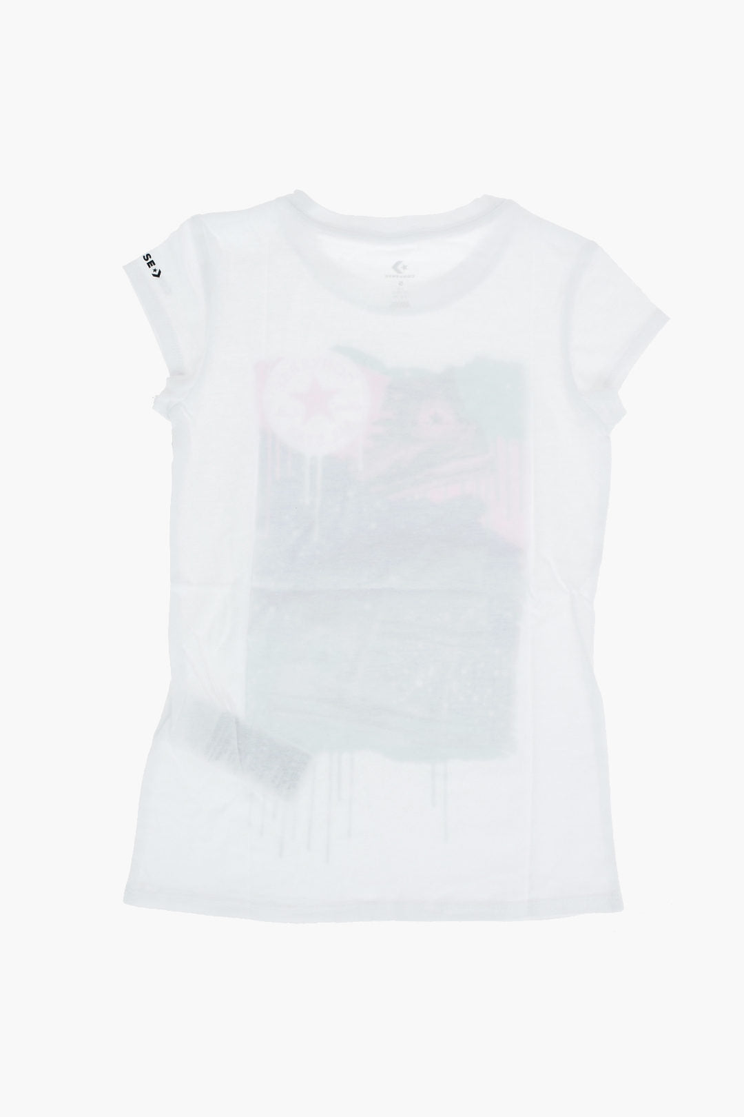Converse KIDS 0405~Crewneck T-Shirt with Large Glitter Print, view 2