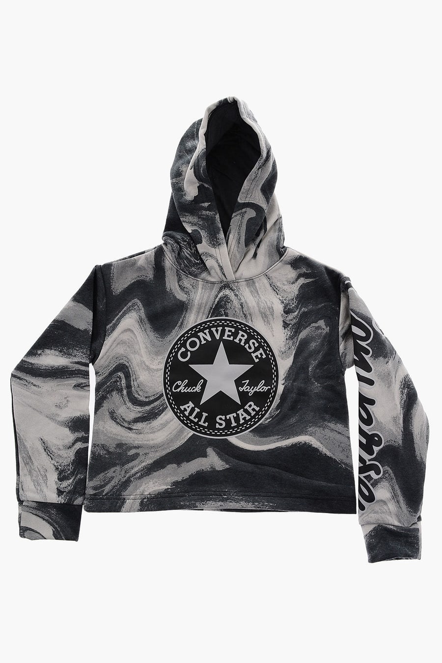 Converse KIDS 0470~ALL STAR CHUCK TAYLOR Hooded Sweatshirt with Large Logo Print
