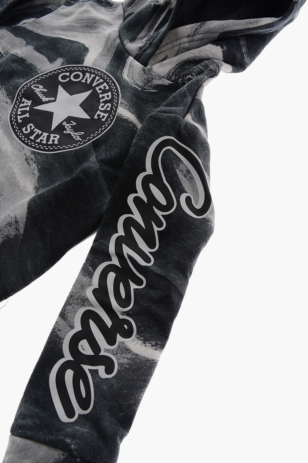Converse KIDS 0470~ALL STAR CHUCK TAYLOR Hooded Sweatshirt with Maxi Front Print, view 2