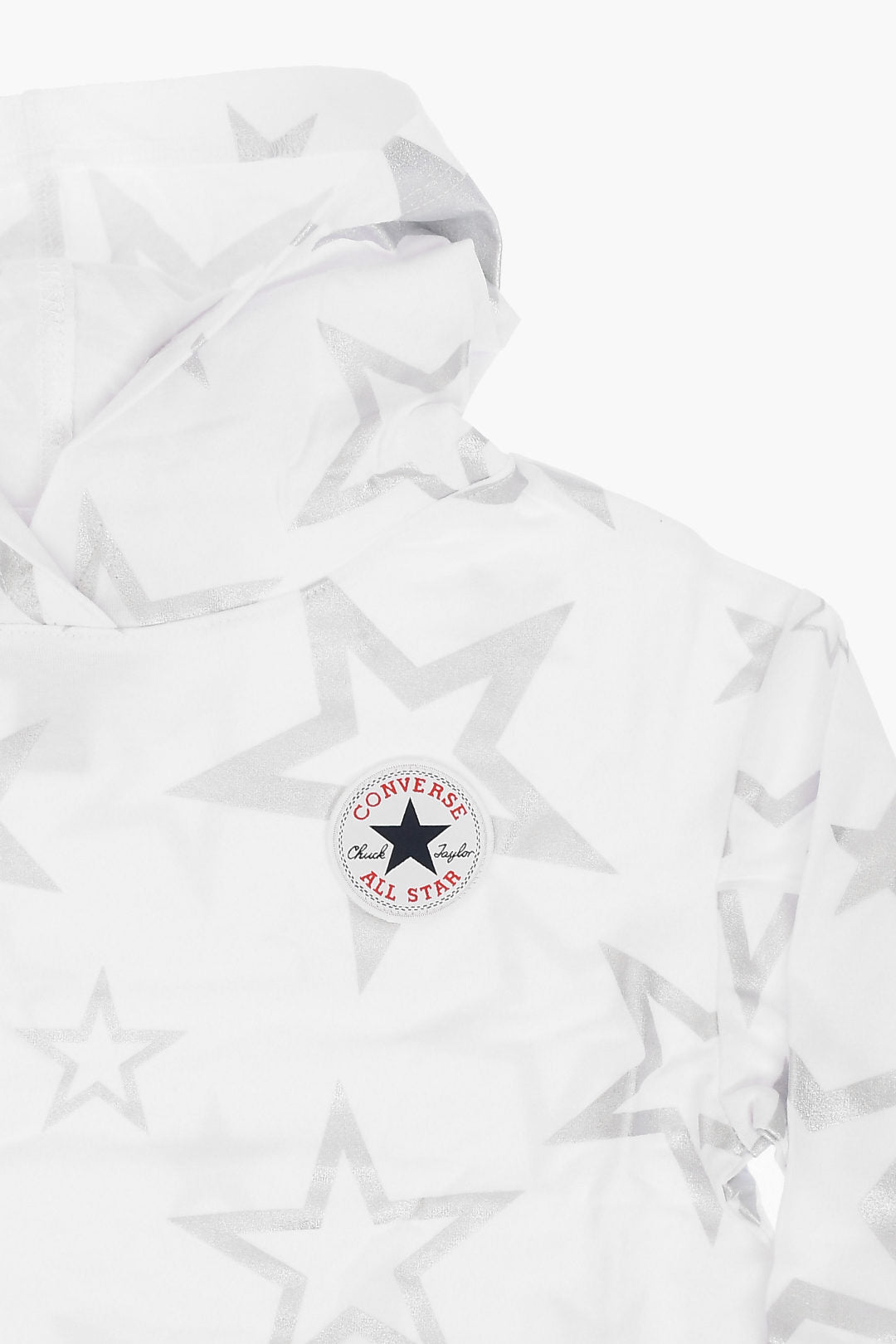 Converse KIDS 0470~ALL STAR CHUCK TAYLOR Hooded Sweatshirt with Star Print, view 2