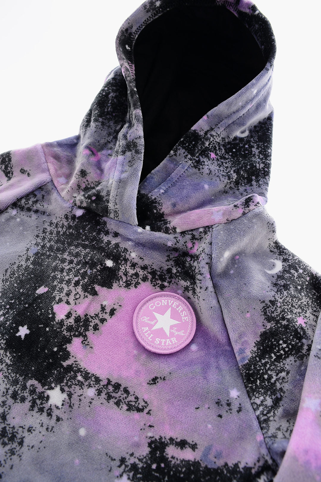 Converse KIDS 0470~ALL STAR CHUCK TAYLOR Velour Tie-Dye Effect Leggings and Sweatshirt Set, view 2