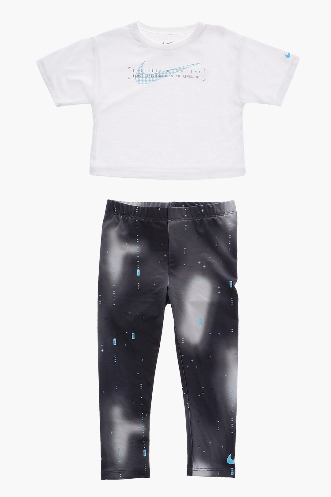 Nike KIDS 0470~Crew Neck T-Shirt and Stretch Leggings Set